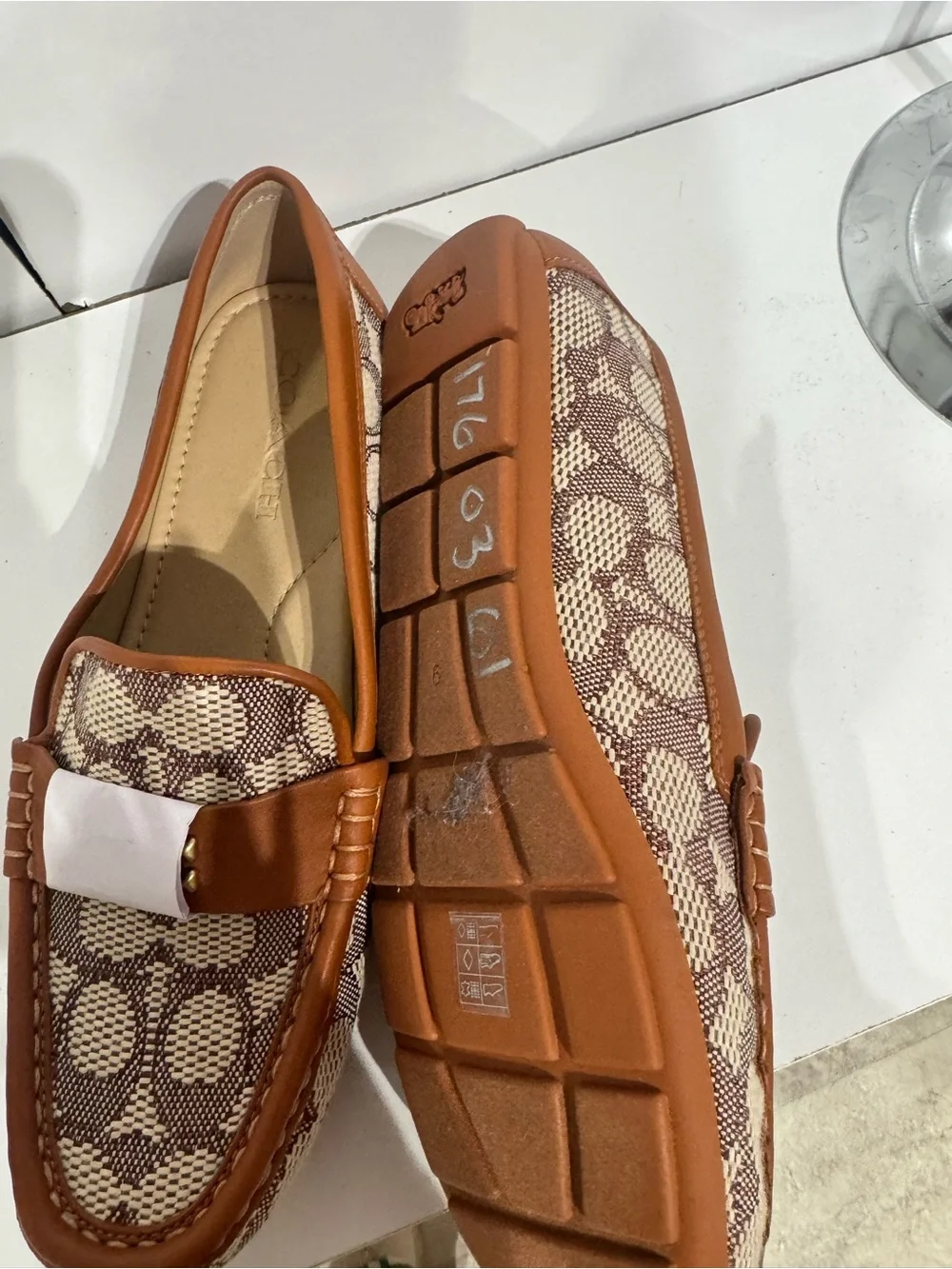 Coach Leah Brown Signature Jacquard Penny Loafers - Picture 6 of 6